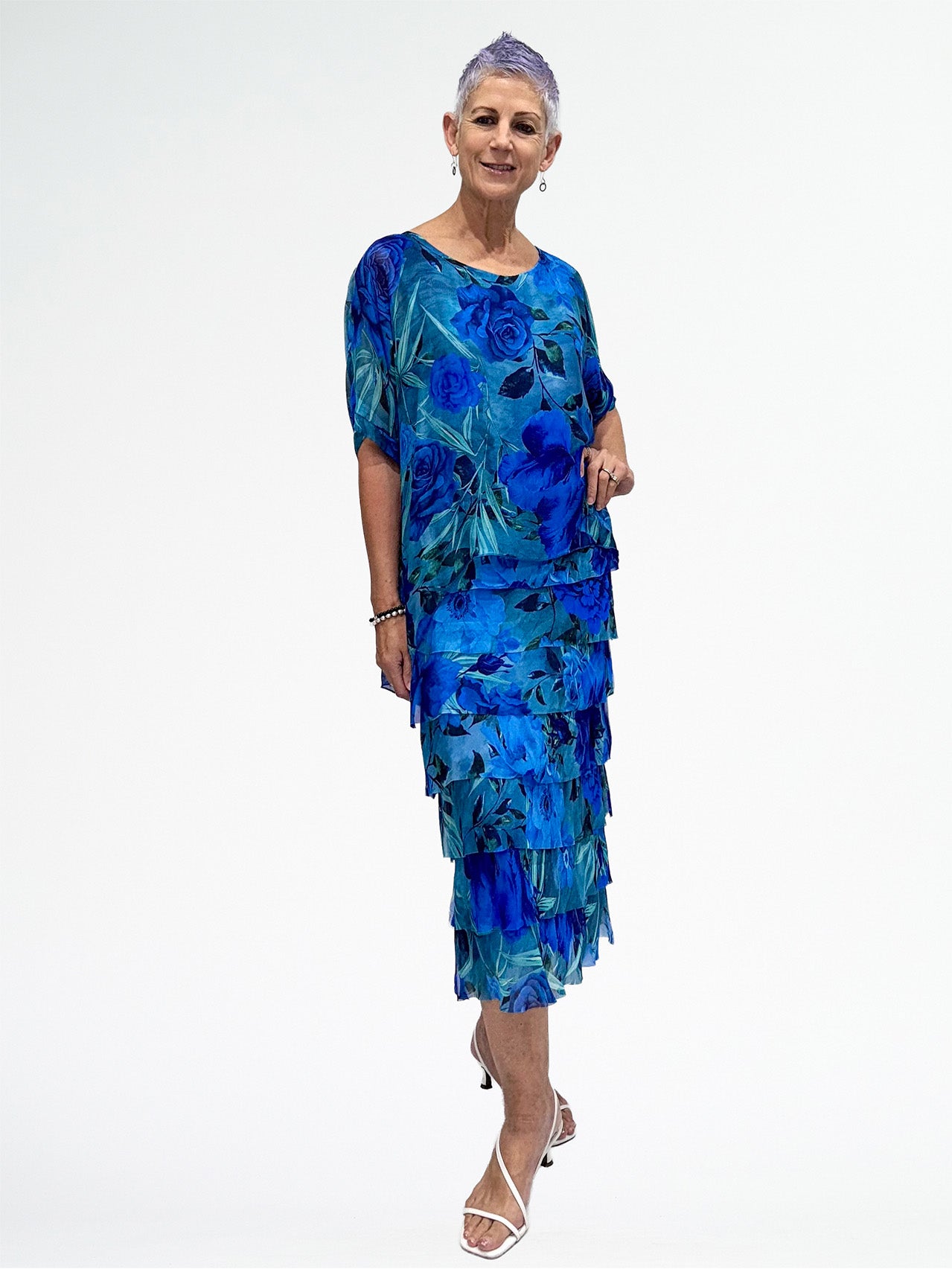 La Strada Frayed Edge Silk Dress LSD21-703