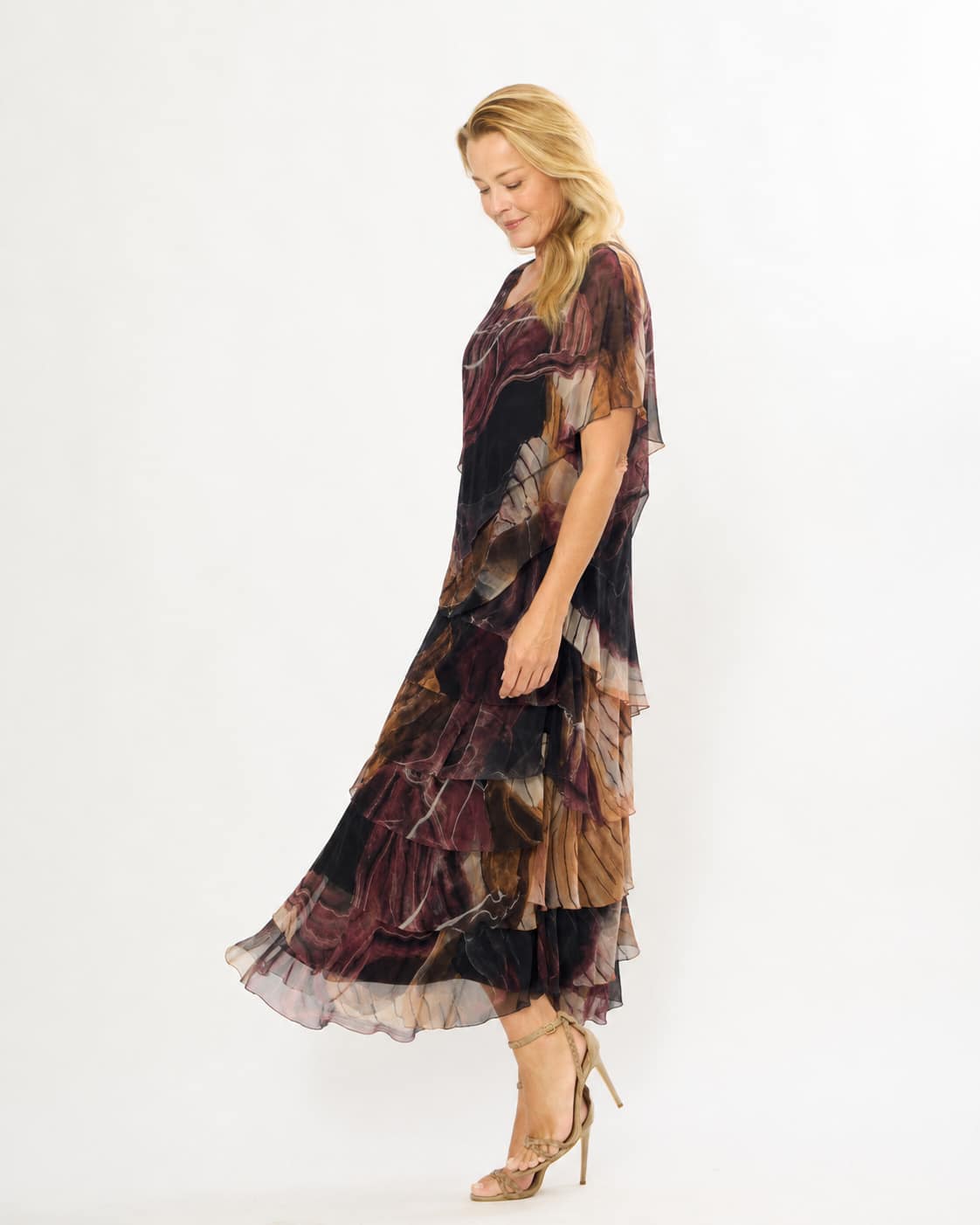 La Strada Frayed Edge Silk Dress LSD21-703