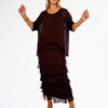 La Strada Frayed Edge Silk Dress LSD21-703