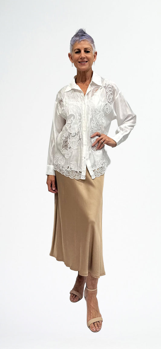 La Strada Cutwork Shirt LSS25-521
