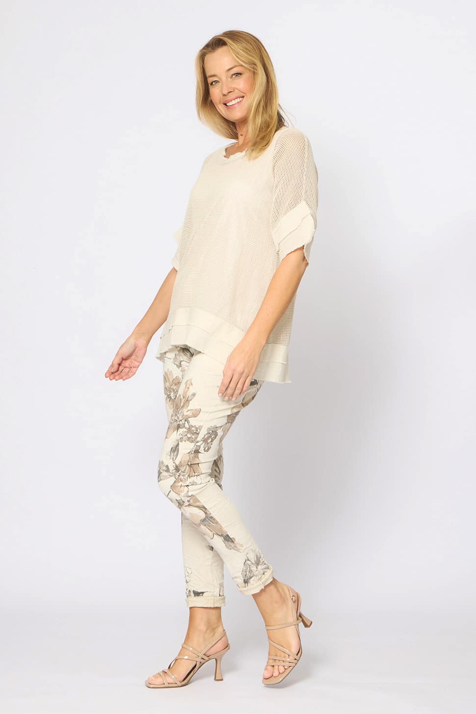 La Strada Cotton Mesh Top LST26-333
