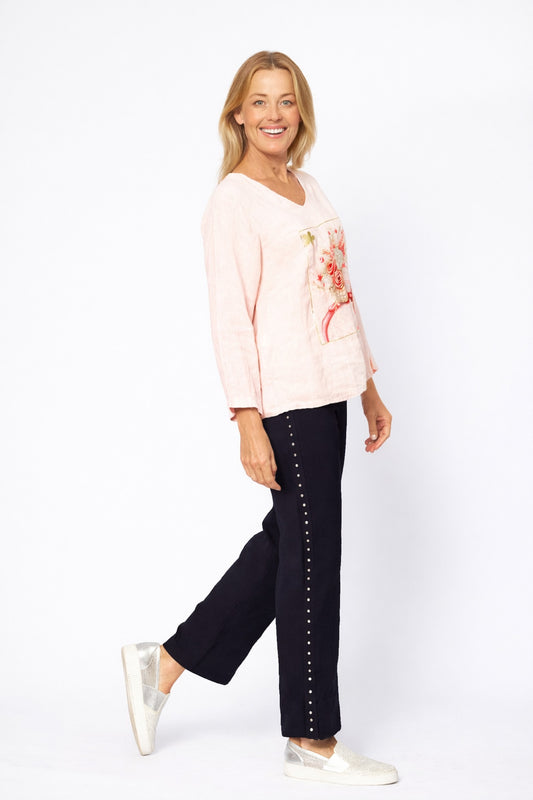 La Strada Bling Tape Pants LSP24-1059BL