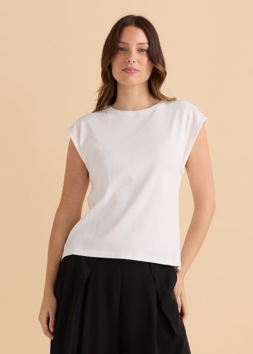 Betty Basics Cuff Rib Tee BB1112