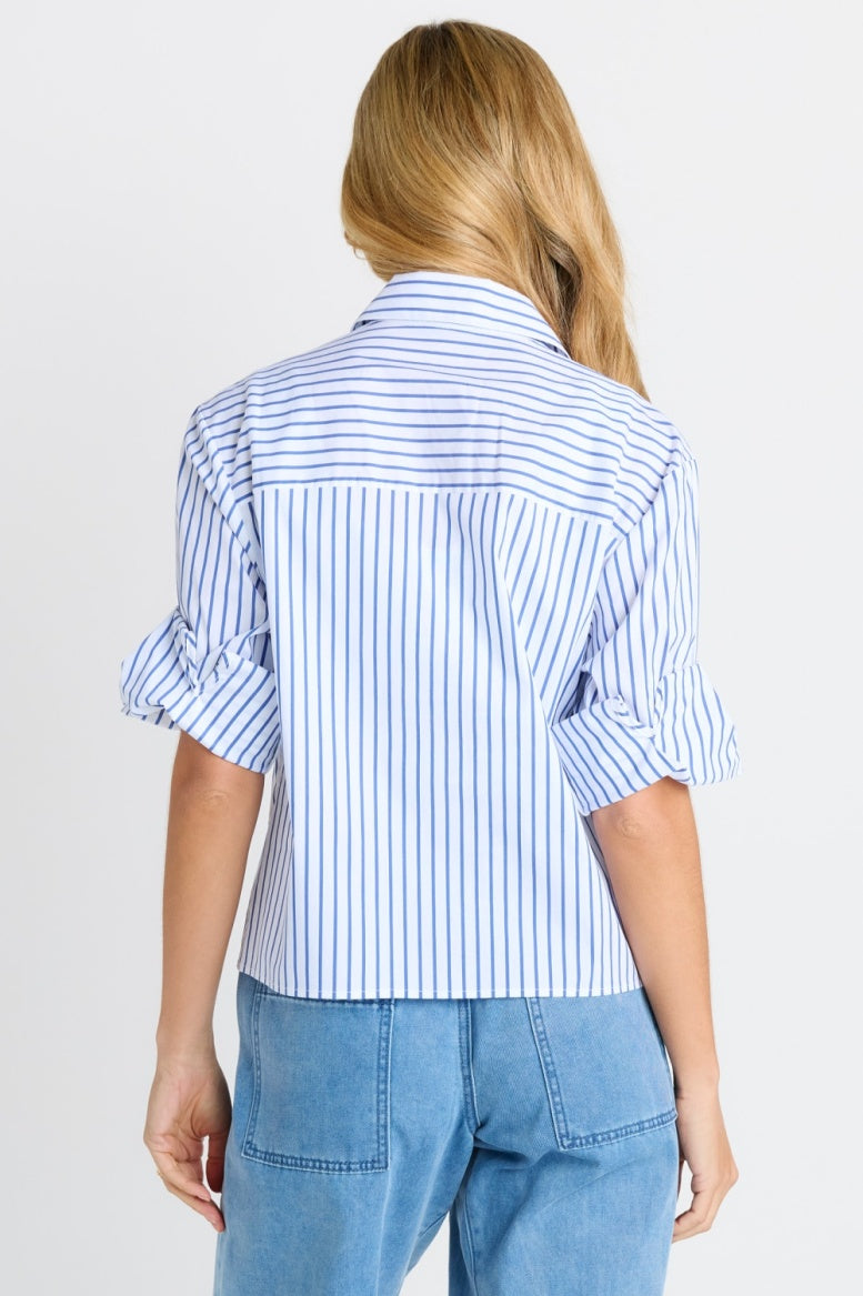 Betty Basics Cropped Poplin Shirt BB8614