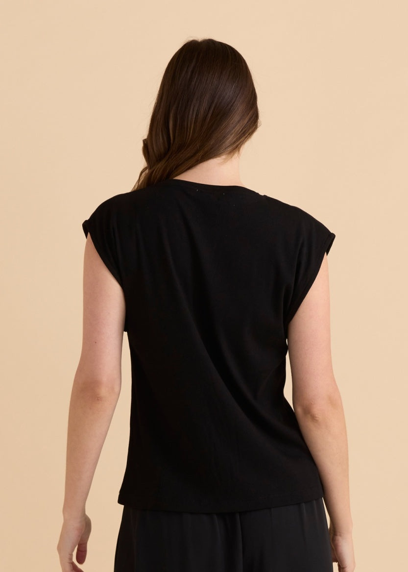 Betty Basics Cuff Rib Tee BB1112