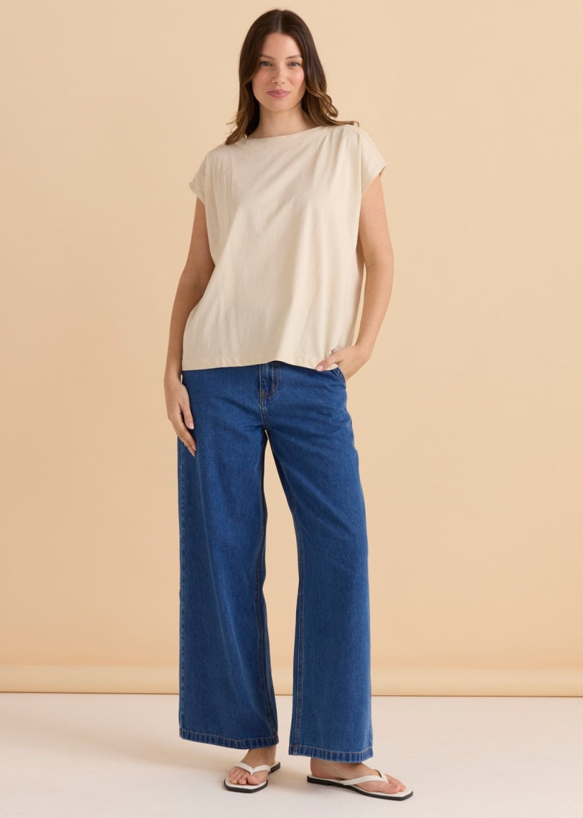 Betty Basic Beth Boatneck Tee - BB2089