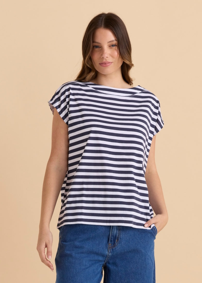 Betty Basic Beth Boatneck Tee - BB2089